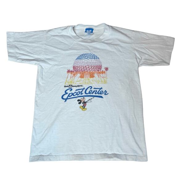 Vintage 80s Walt Disney World Epcot Center Kids Single Stitch T-Shirt